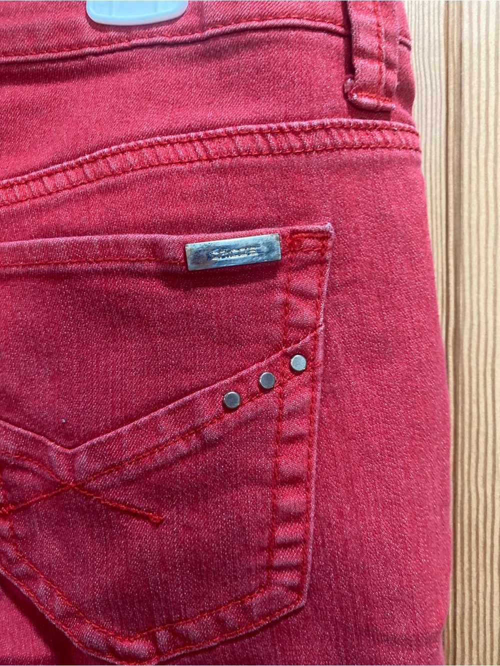 Chico's So Slimming Crop Red Denim Pants - Picture 5 of 8